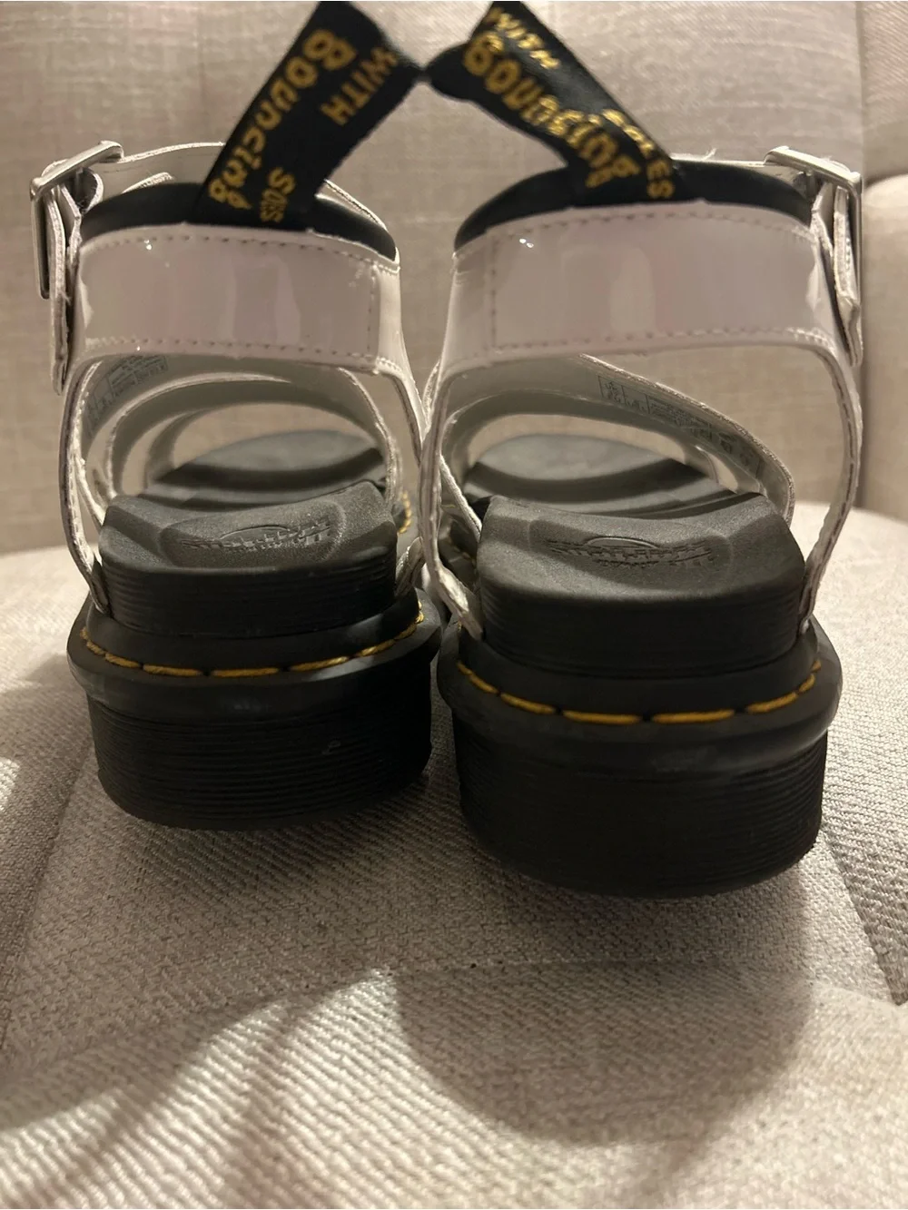 Dr. Martens white strappy